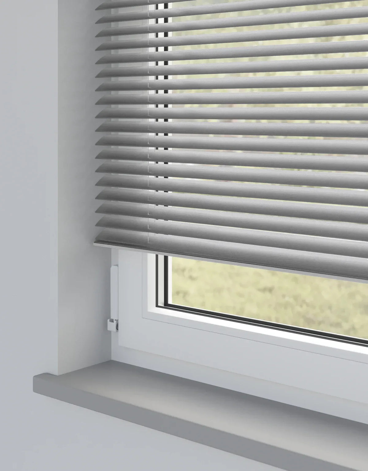 Frosted Silver Metal Venetian Blind