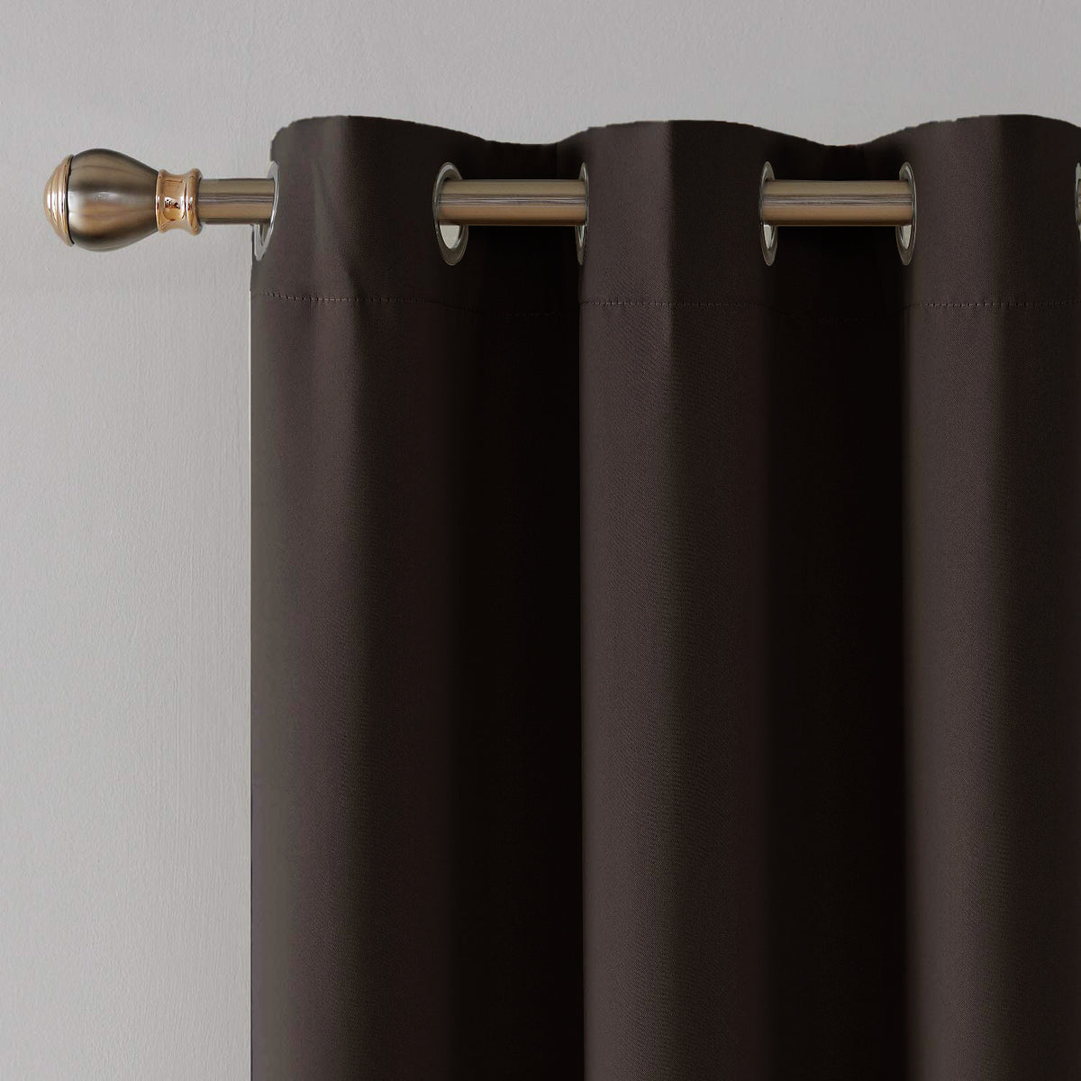 Home Essentials Blackout Eyelet Brown Curtain