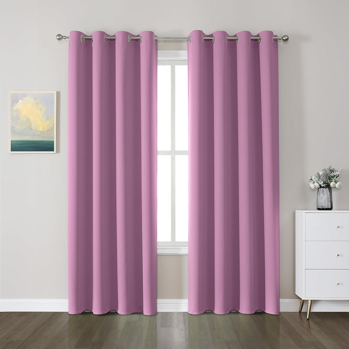 Home Essentials Blackout EyeletPink Curtain