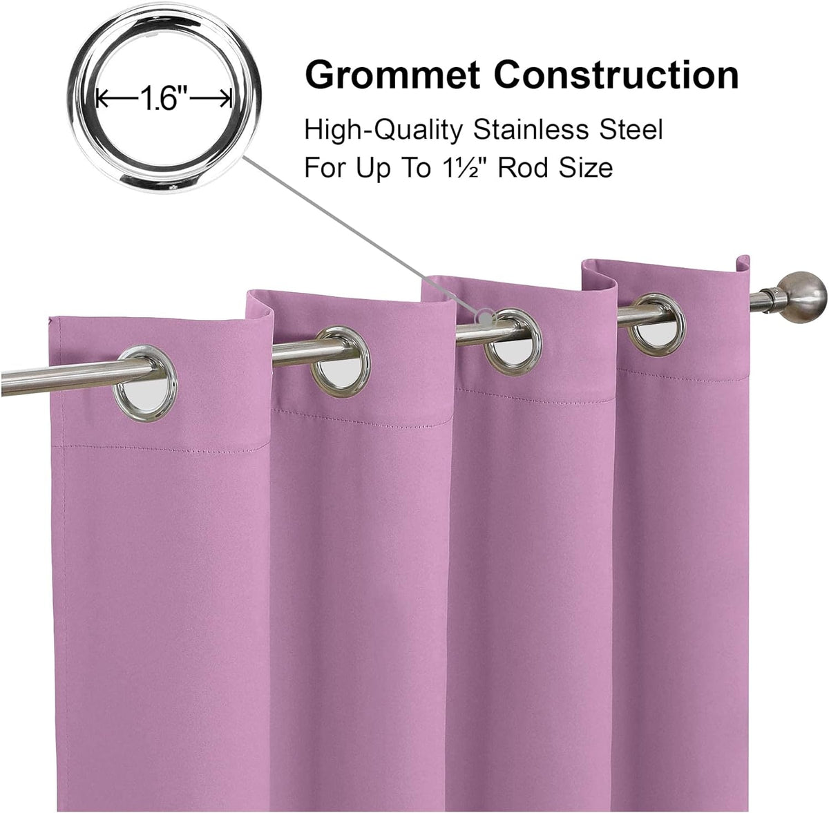 Home Essentials Blackout EyeletPink Curtain