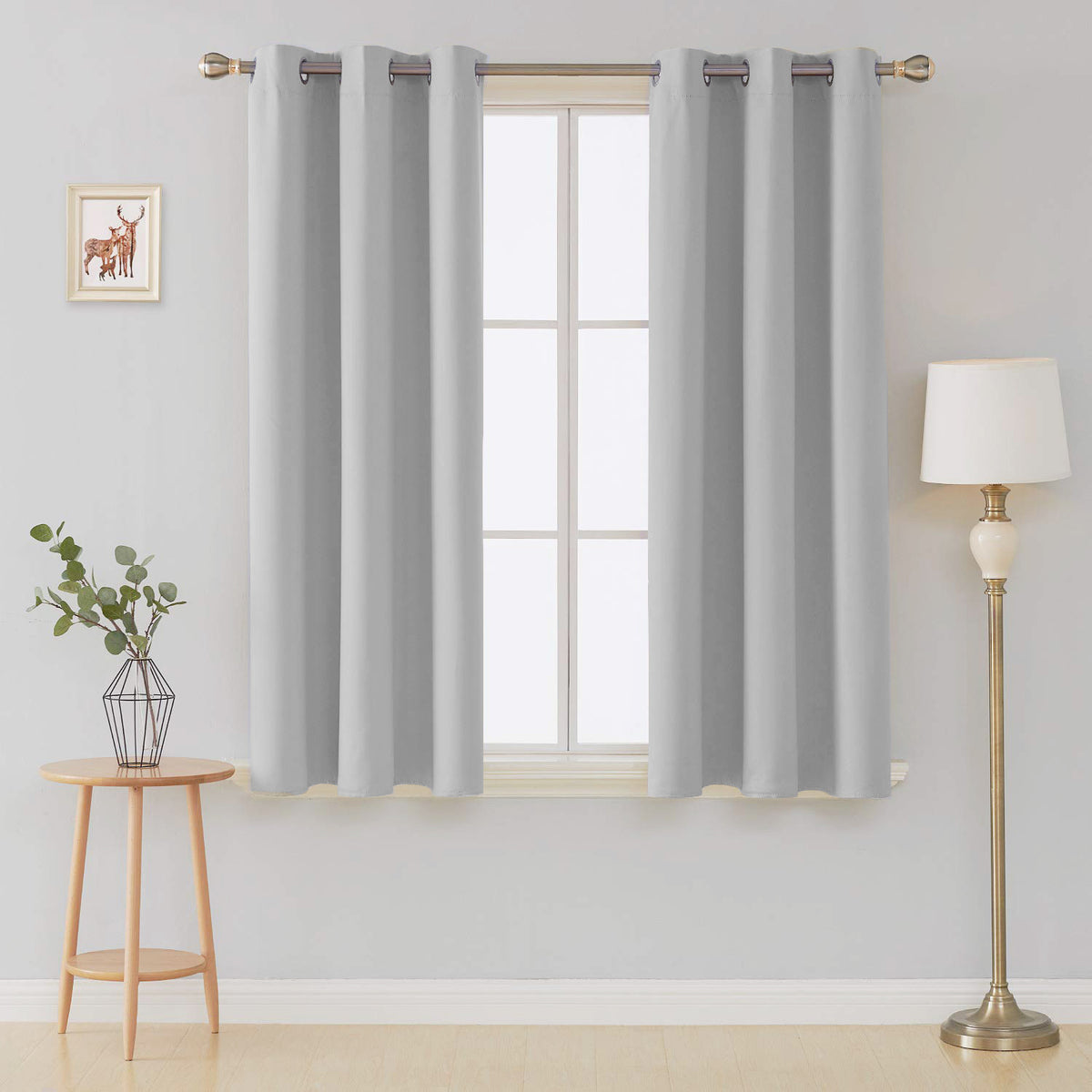 Home Essentials Blackout EyeletGrey Curtain