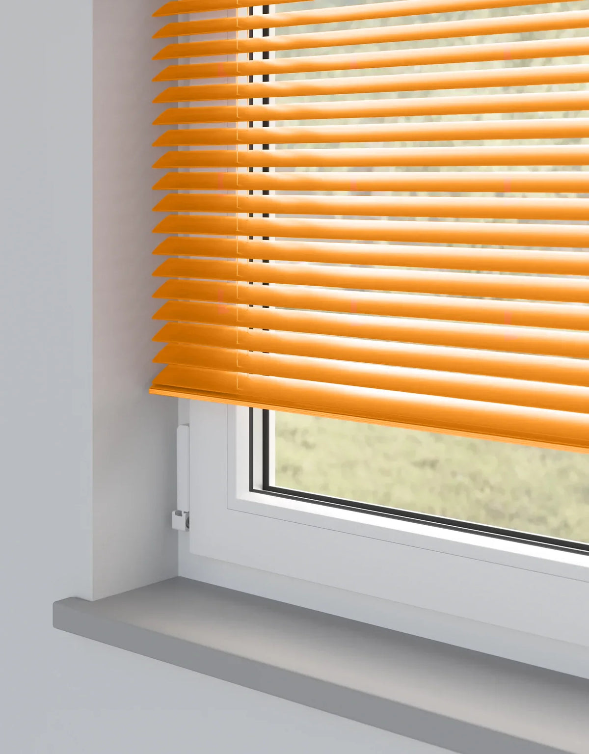 Orange Metal Venetian Blind