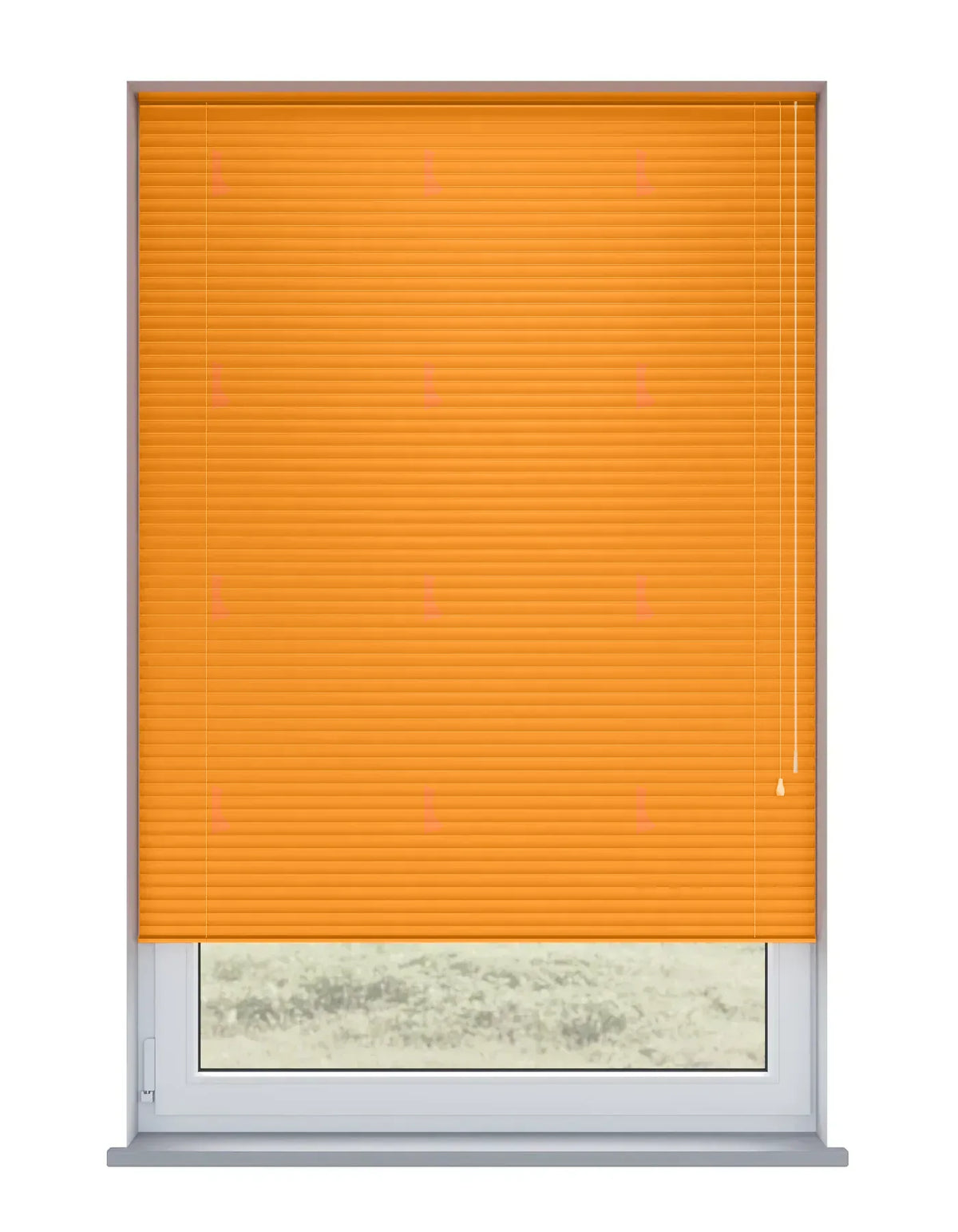 Orange Metal Venetian Blind