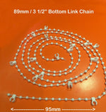 Vertical Blind Bottom Chain Beaded Clips PartsSpares For 89mm (3.5) - 10 Metre