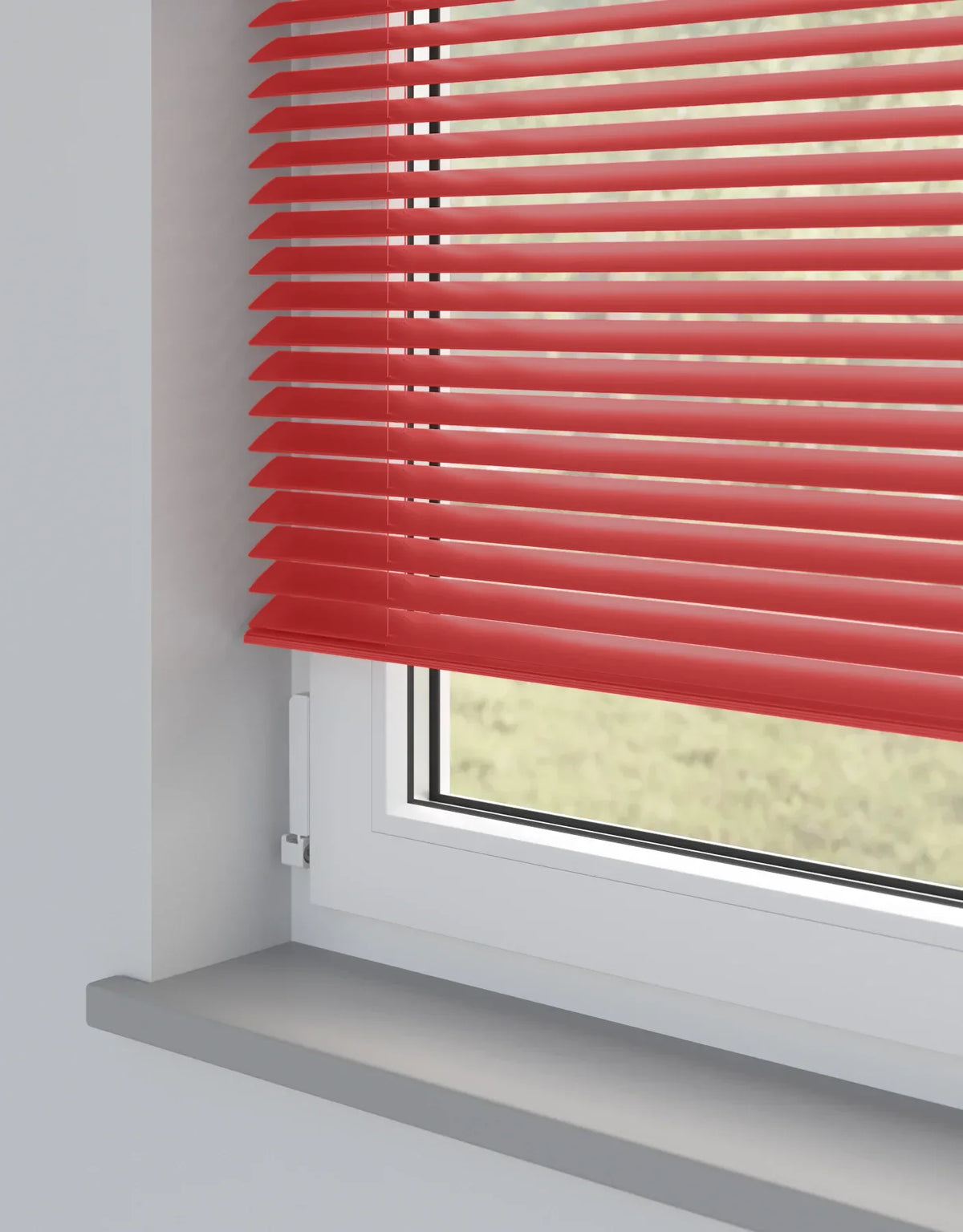 Scarlet Metal Venetian Blind