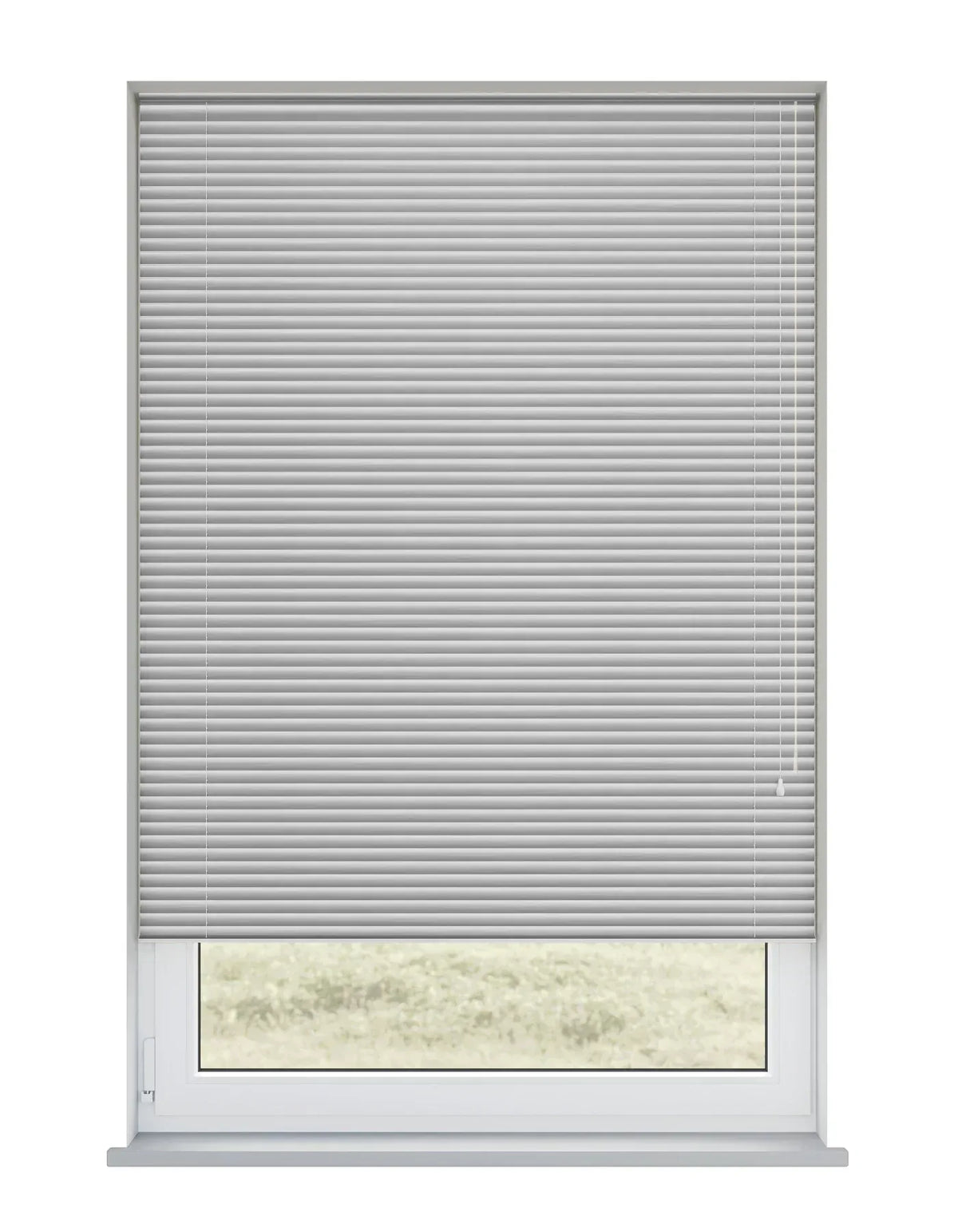 Shiny Silver Metal Venetian Blind