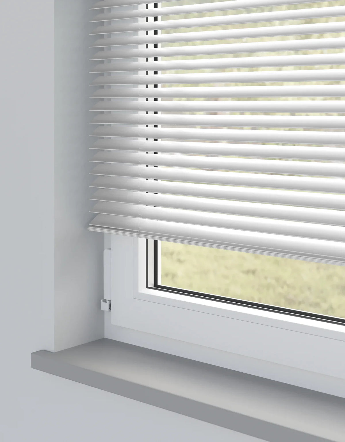 White Shimmer Metal Venetian Blind