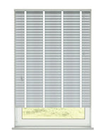 Aquawood White Grain Faux Wooden Blind With Tape - 50mm
