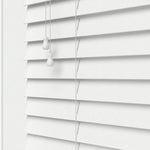 Expressions Cool White Faux Wooden Blind - 50mm