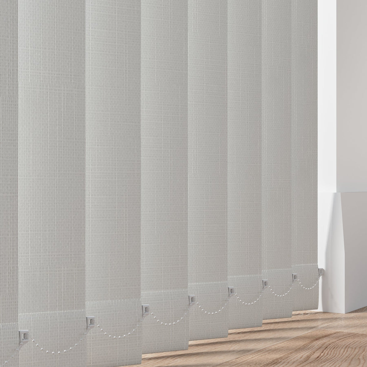 Shantung White Vertical Replacement Blind Slat