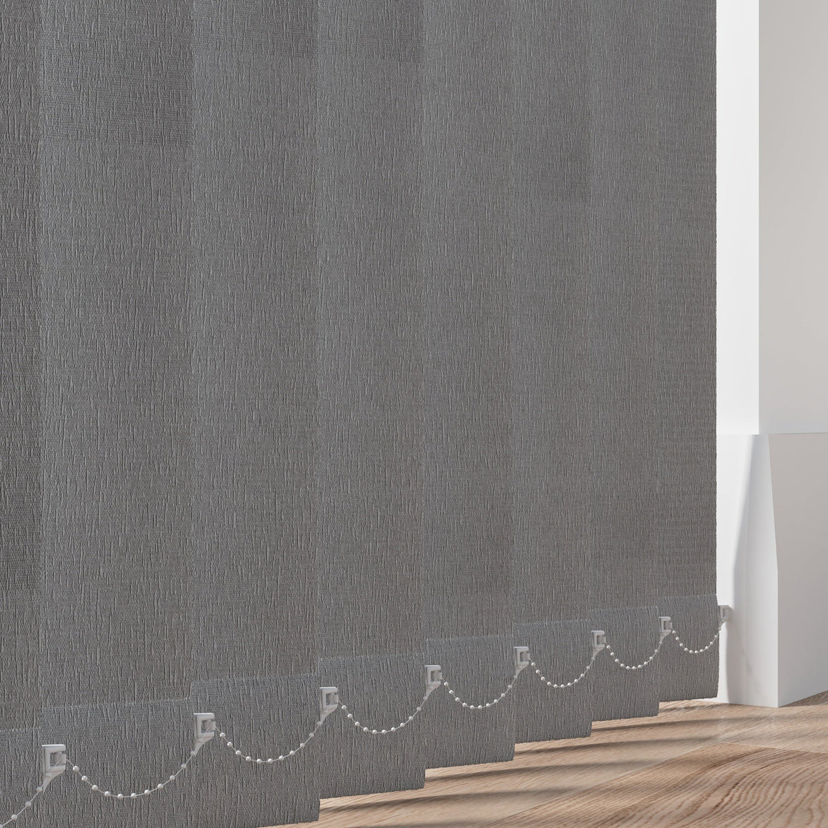 Cloud Block Out Duo Grey Vertical Replacement Blind Slat